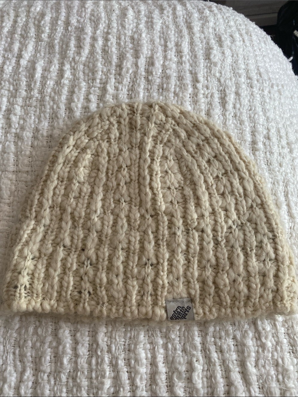 Eastern Mountain Sports Cream Knit Beanie Hat